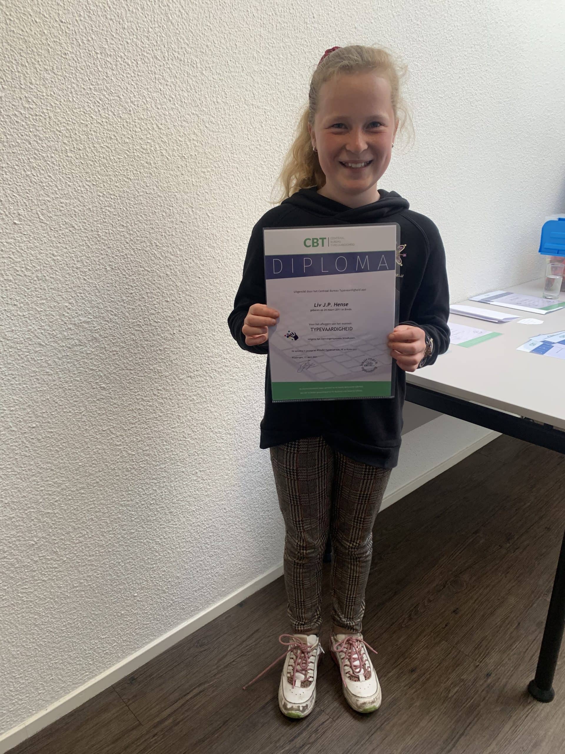 Diploma uitreiking Liv Hense